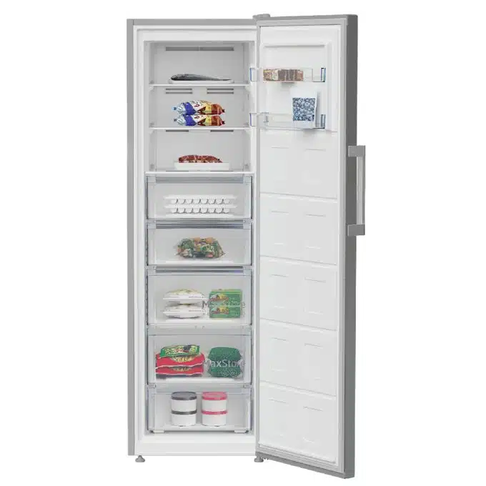 Beko No Frost Upright Freezer with 8 Drawers B3RFNE314ZXPE1 - Silver - Image 4