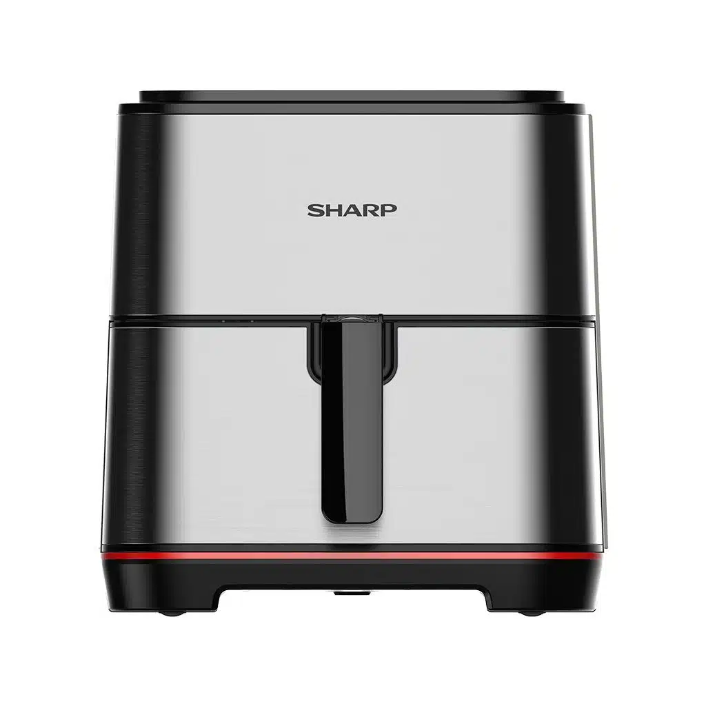 ⁦قلاية هوائية بدون زيت شارب 1650 وات 7 لتر شاشة لمس إلكترونية زجاجية استانلس KF-AF70RT-ES2⁩ - الصورة ⁦3⁩