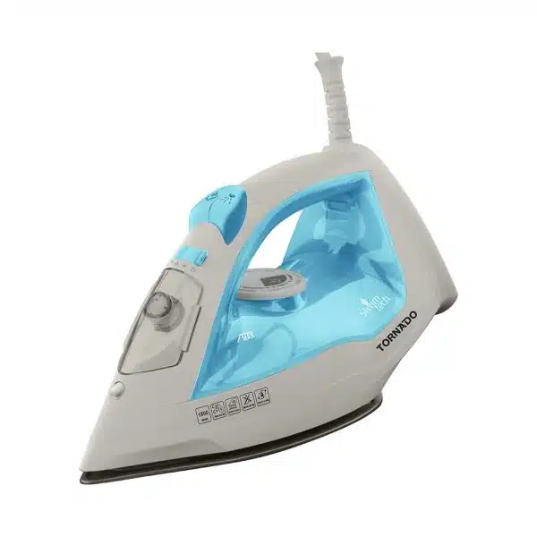 TORNADO Steam Iron 1800 Watt Teflon Soleplate Red - Blue TST-1800NT - Image 2